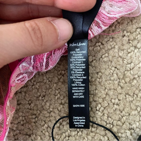 For Love And Lemons Hibiscus Embroidery Bra and Thong Panty - Picture 8 of 13